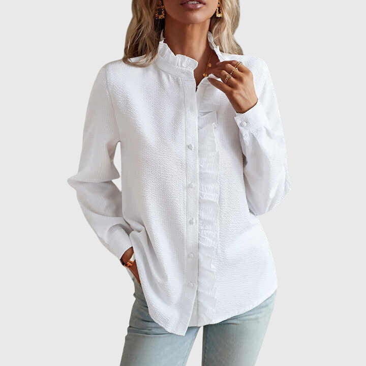 ELENA | CAMICIA CON ROUCHES ELEGANTE