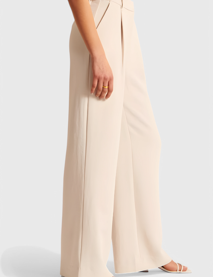 VALENTINA | PANTALONI ELEGANTI A VITA ALTA CON PIEGHE