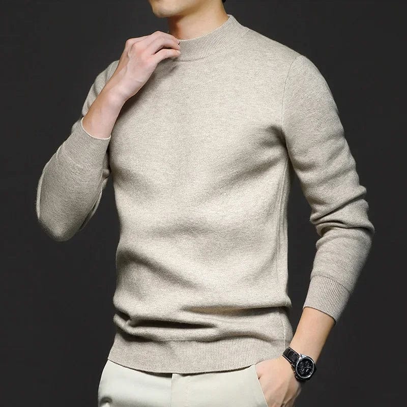 Giacomo | Maglione Beige Collo Alto