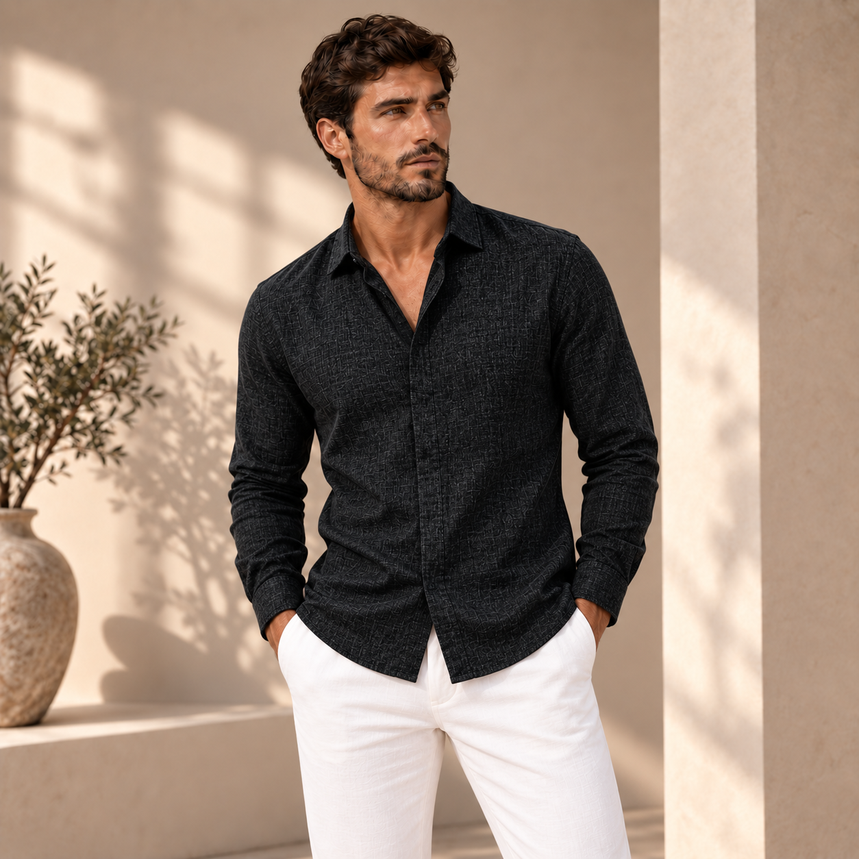 Leonardo | Camicia Elegante in Lino Premium