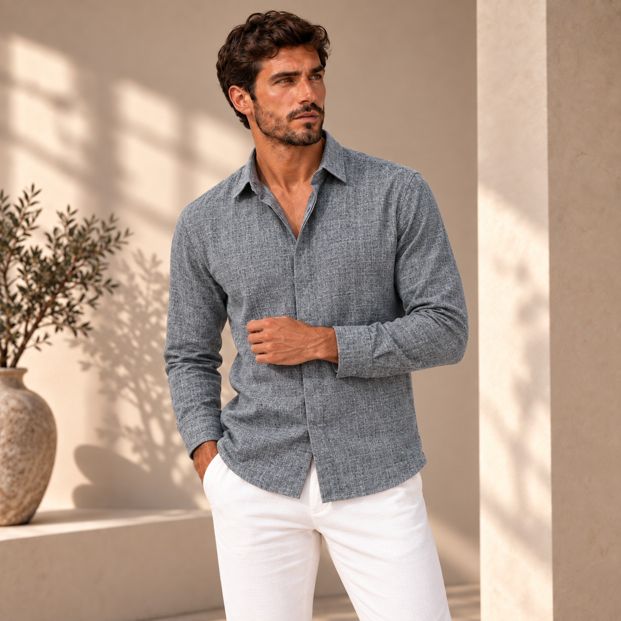 Leonardo | Camicia Elegante in Lino Premium
