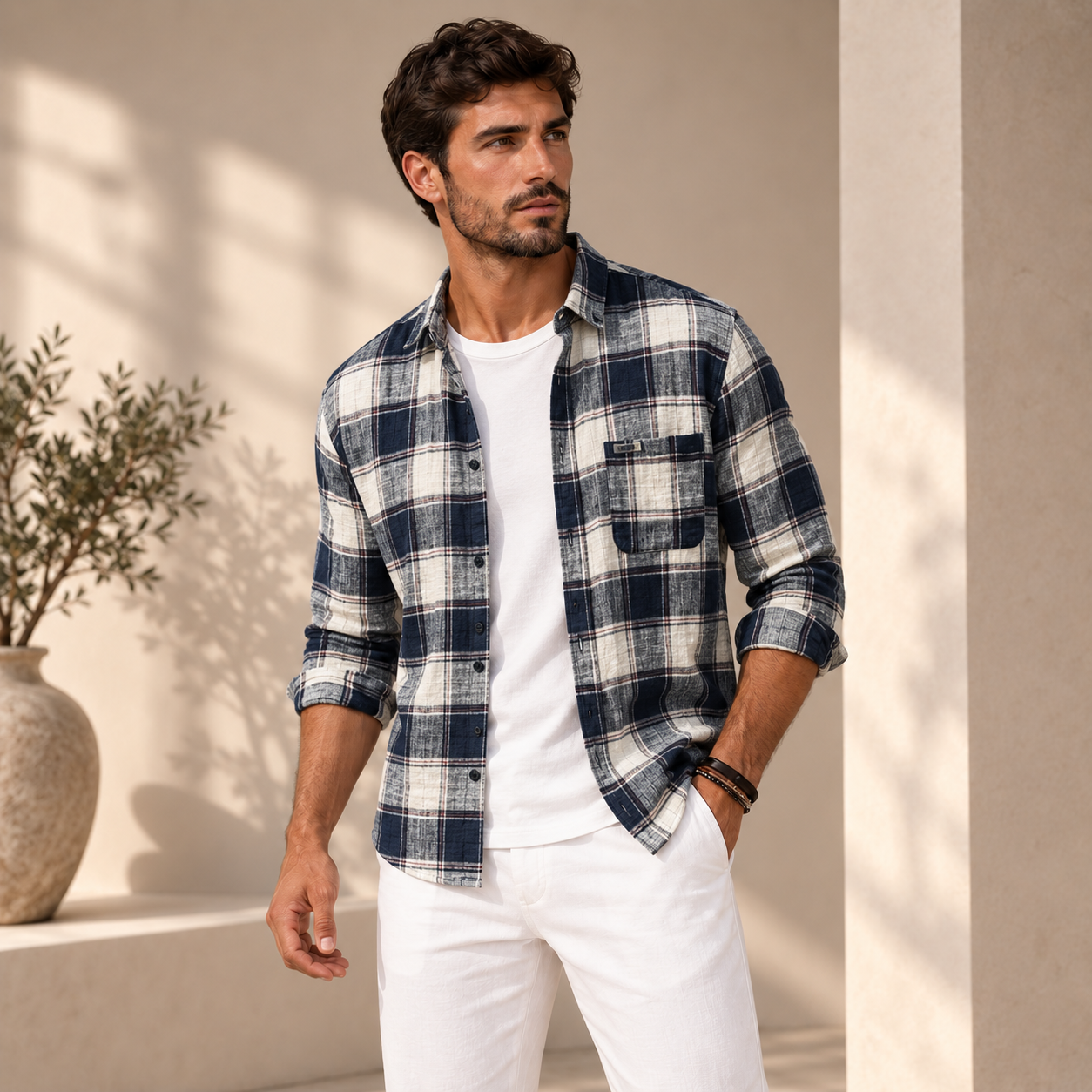 Matteo | Camicia a Quadri Dallo Stile Urbano