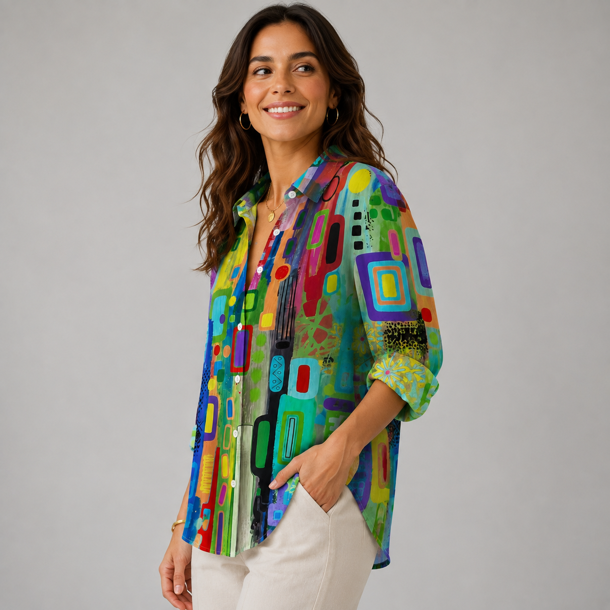 VITTORIA | BLUSA ARTISTICA COLORATA